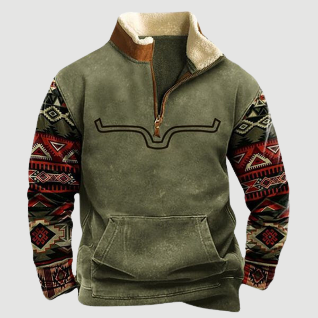 Markus - Vintage Fleece-Jas met Rits