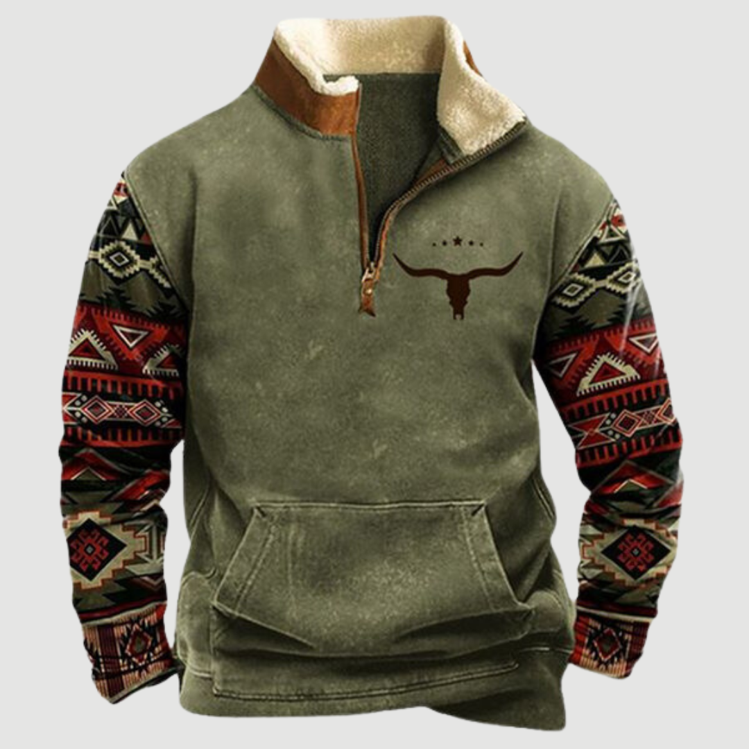 Markus - Vintage Fleece-Jas met Rits