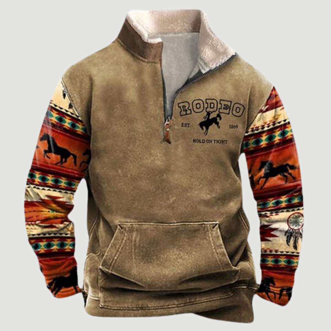 Markus - Vintage Fleece-Jas met Rits