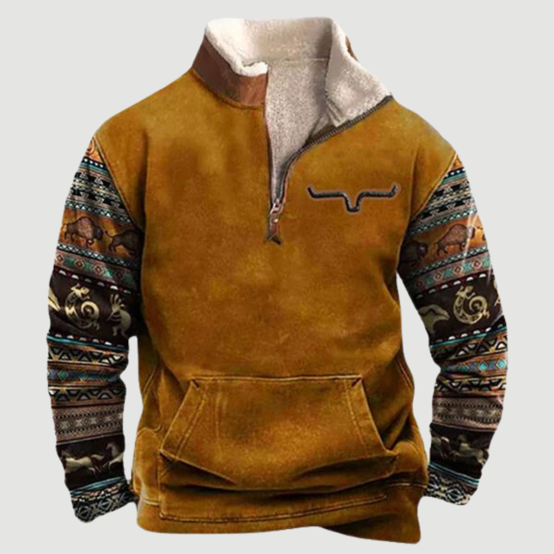 Markus - Vintage Fleece-Jas met Rits